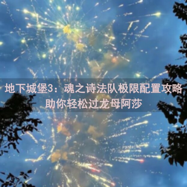 地下城堡3：魂之诗法队极限配置攻略助你轻松过龙母阿莎